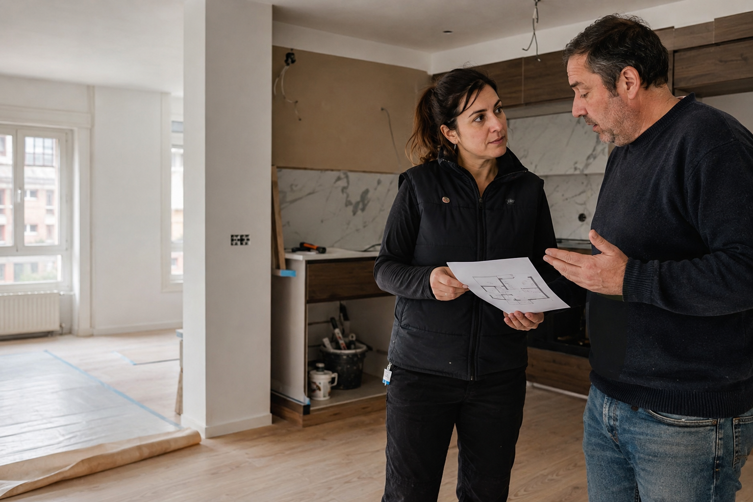 Asesoramiento a una clienta durante una reforma integral en Oviedo